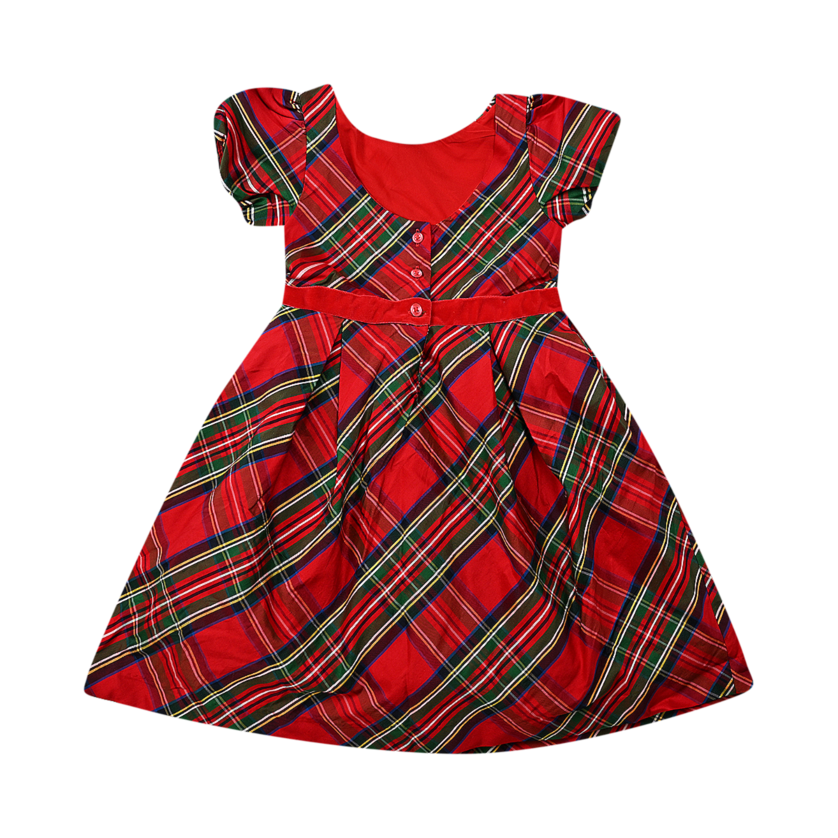 Plaid Party Dress | Red Multi 4y - Designed by JANIE & JACK