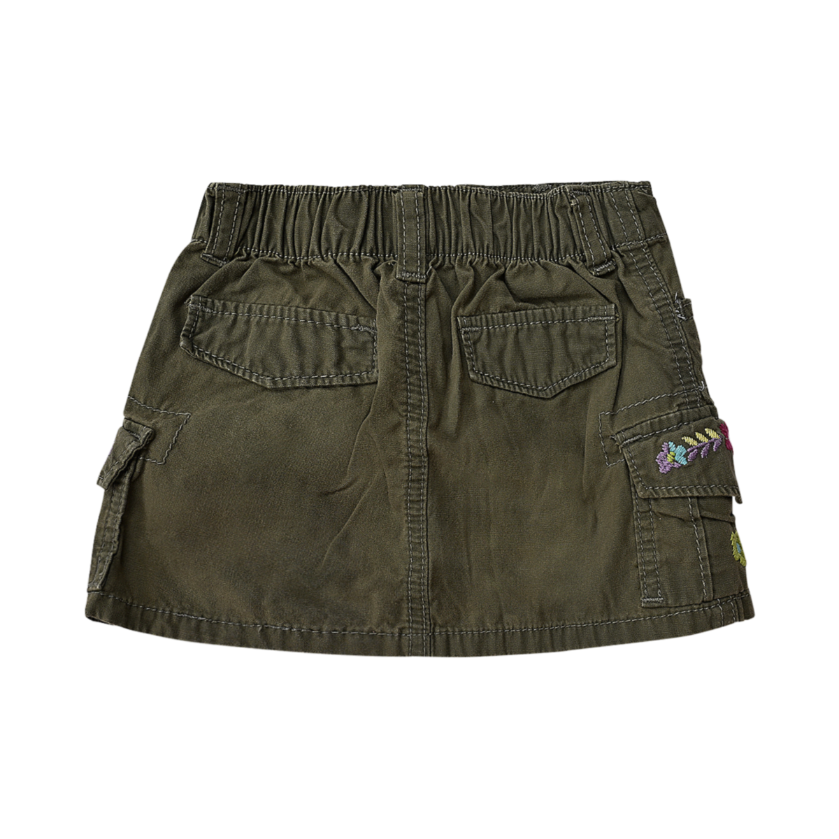Floral Cargo Mini Skirt | Army Green 18/24m - Designed by Old Navy