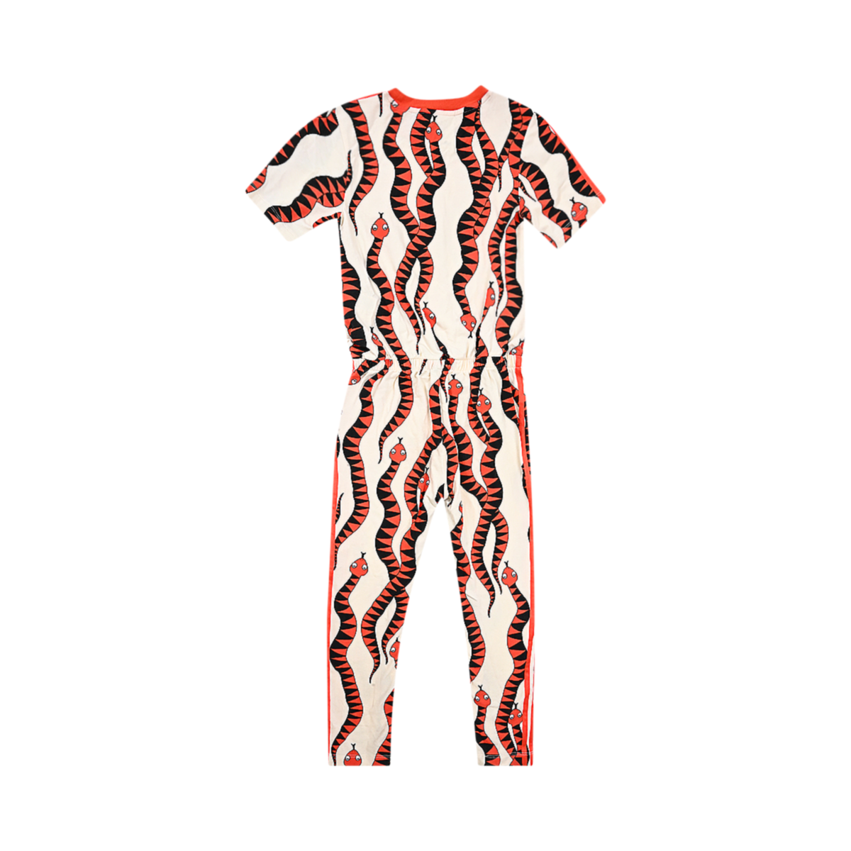 Snake Print Jumpsuit | Orange Multi 5/6y - Designed by MINI RODINI X ADIDAS
